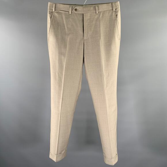 ATELIER MUNRO Other - ATELIER MUNRO Size 32 Khaki Wool Slim Fit Dress Pants